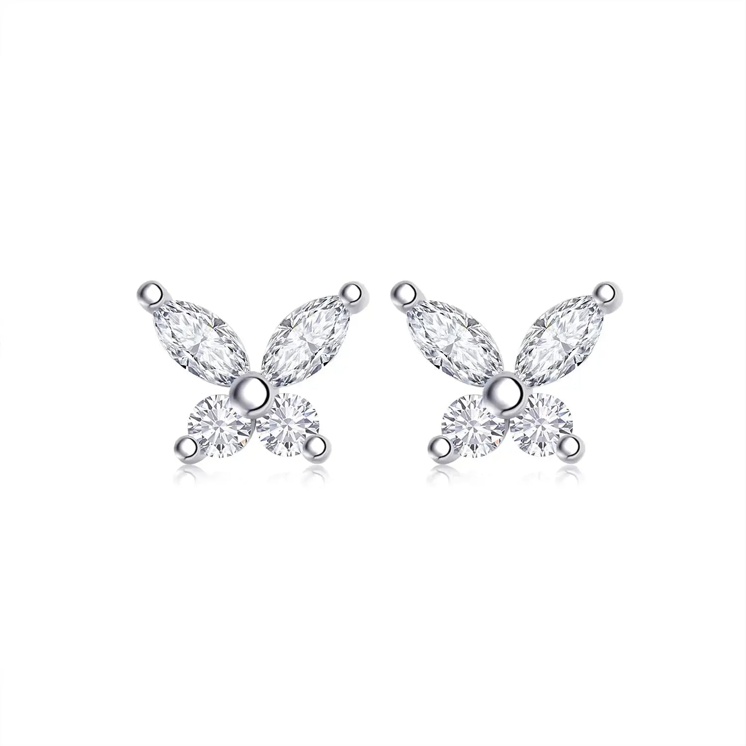 Top-quality Moissanite Luxury And Fashionable Light Luxury Jewelry Silver Stud Earrings S925 Silver Plated Platinum NP Collection