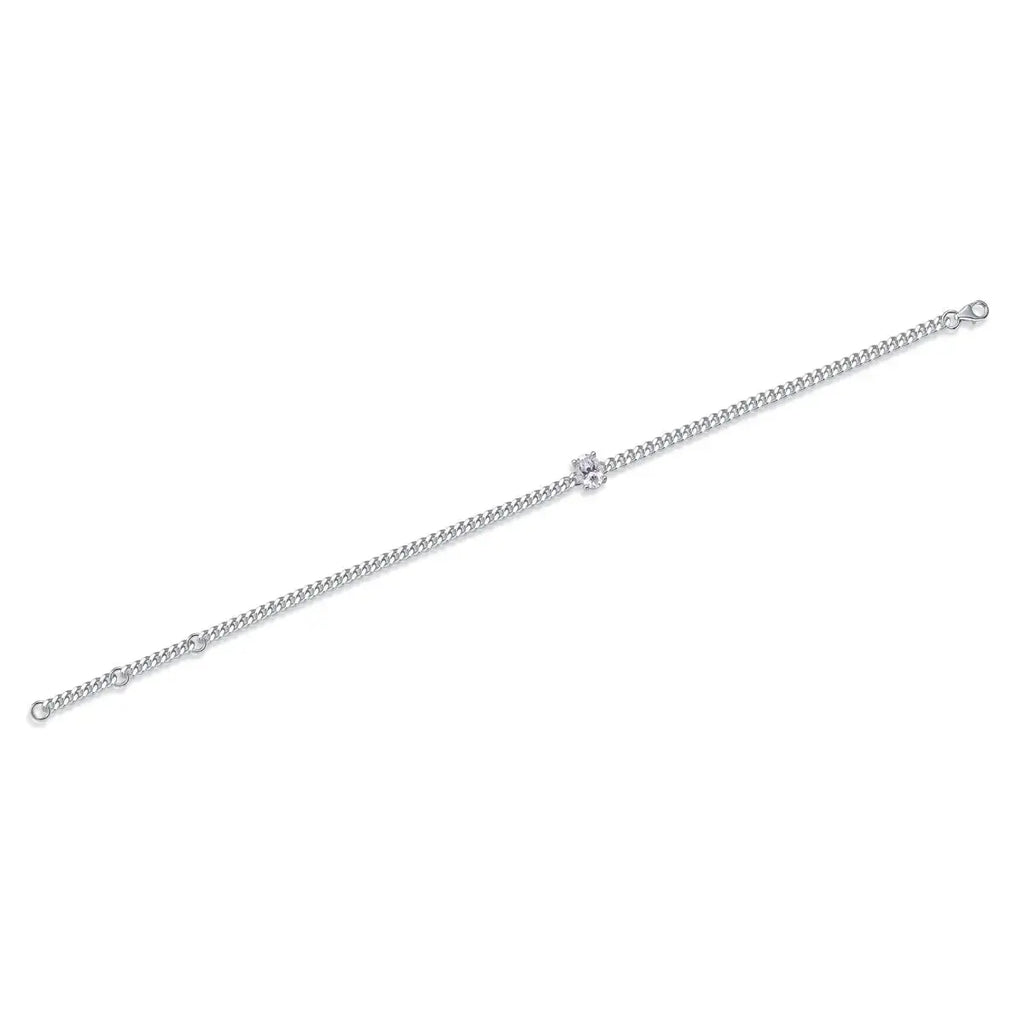 Breakthrough - Set With Top-quality Moissanite, Fashionable And Light Luxury Jewelry Silver Bracelet S925, Silver-plated Platinum NP Collection