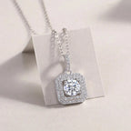 Sugar Diamond - Set With Top-quality Moissanite, Fashionable And Light Luxury Jewelry, Silver Pendant Necklace S925, Silver-plated Platinum NP Collection