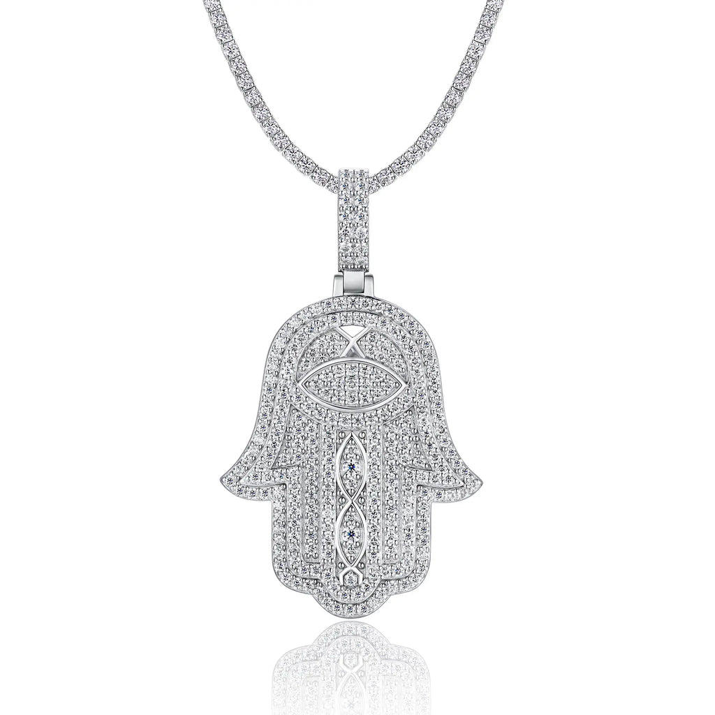Moissanite, This Luxurious And Fashionable Light Luxury Trend Jewelry Necklace Pendant Is Made Of S925 Silver Electroplated With Platinum NP Collection