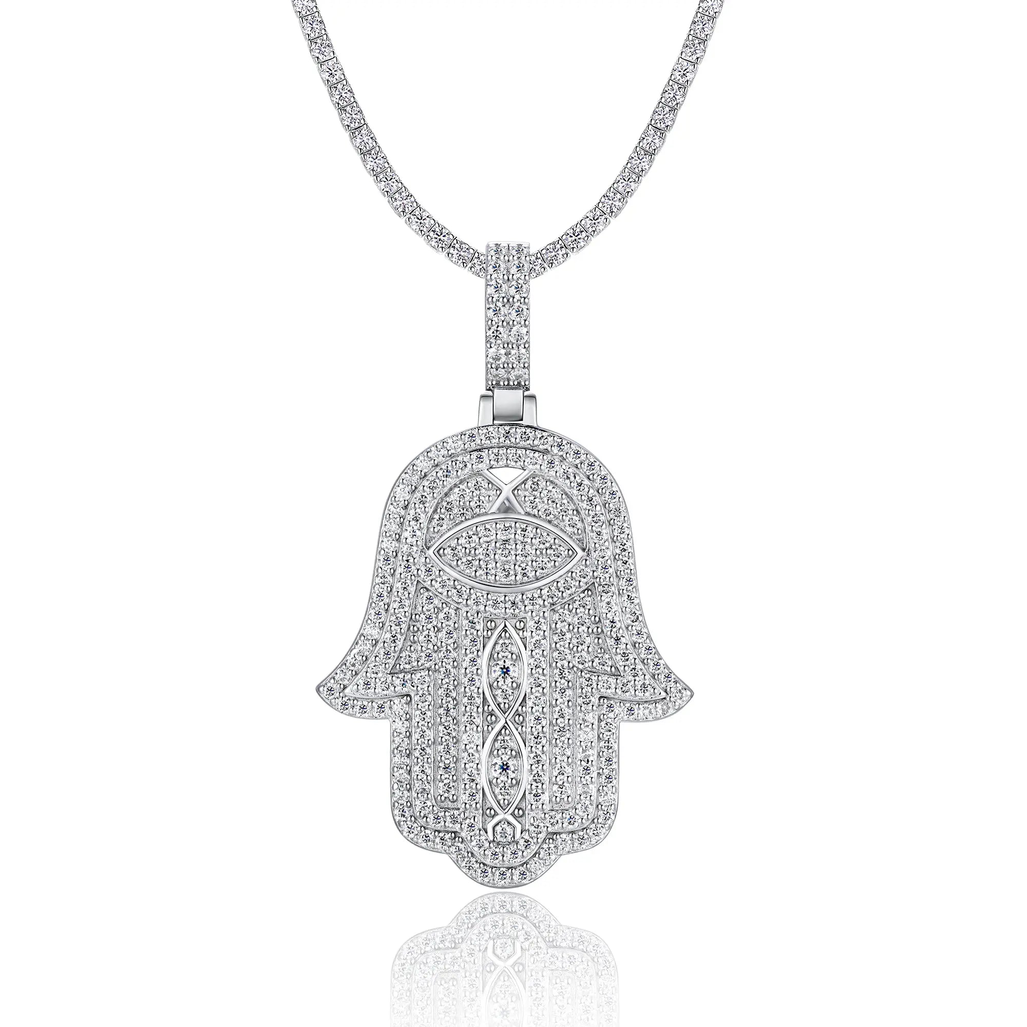 Moissanite, This Luxurious And Fashionable Light Luxury Trend Jewelry Necklace Pendant Is Made Of S925 Silver Electroplated With Platinum NP Collection