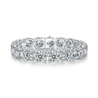 Half Summer Splendor - Luxurious And Fashionable Light Luxury Jewelry Silver Bracelet With Top-quality Moissanite, S925 Silver Plated Platinum. NP Collection