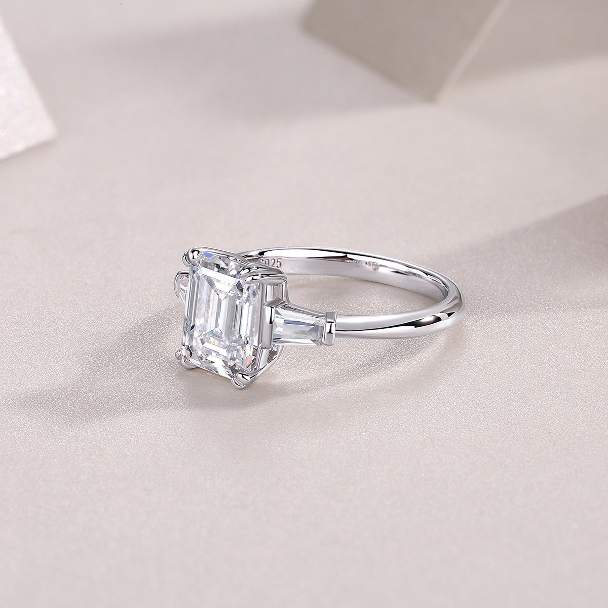 Starry Sky Mirror - Moissanite S925 Sterling Silver And Platinum Diamond Ring