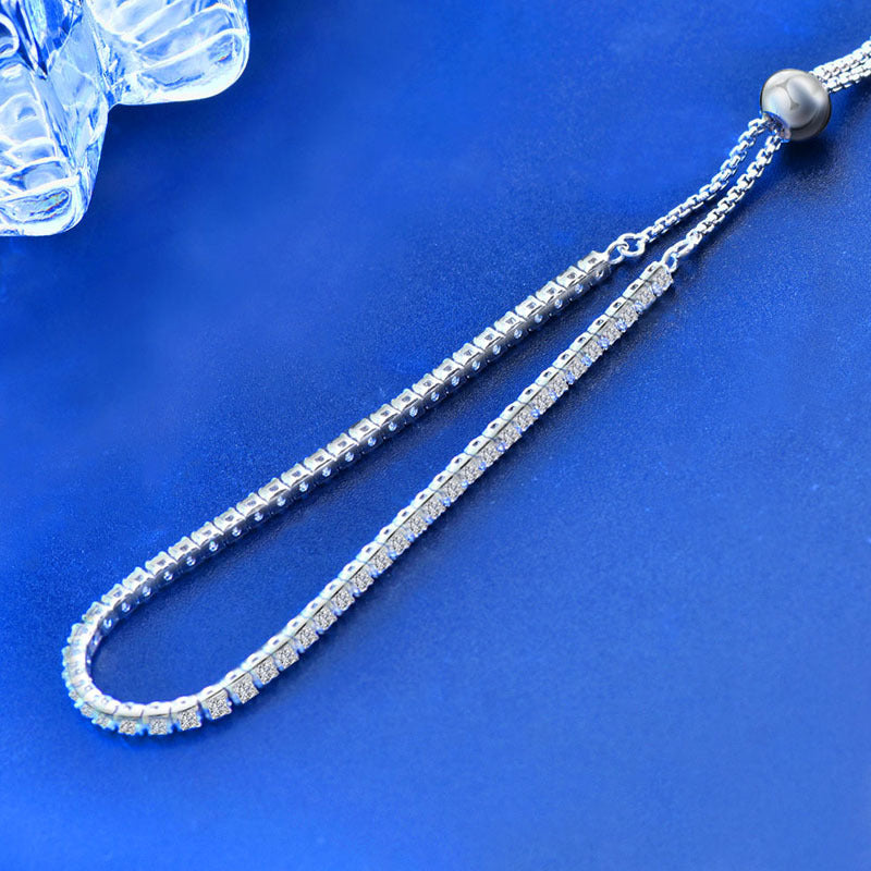 Moissanite Sterling Silver Bracelet