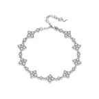 S925 Sterling Silver Moissanite Four-leaf Clover Bracelet