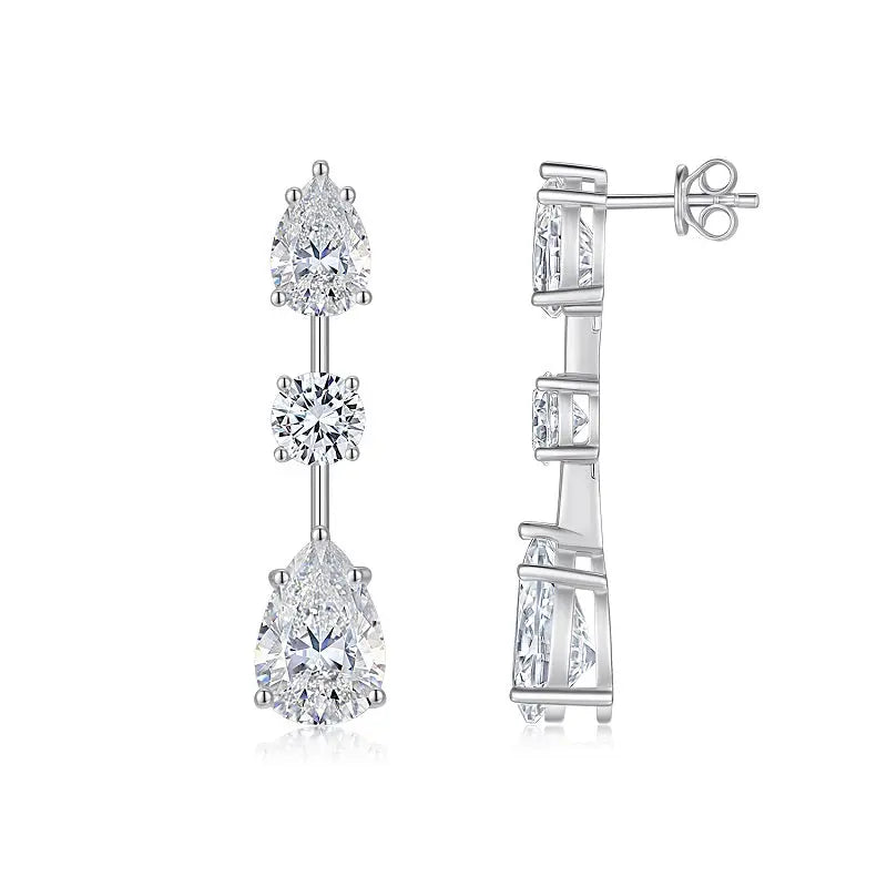 Moissanite Luxury & Fashionable Light Luxury Silver Stud Earrings – S925 Platinum Plated - N&P Colletion