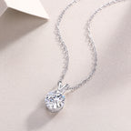 V-shaped - 2-carat Moissan Diamond S925 Sterling Silver And Platinum-plated Pendant