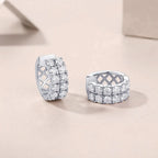 Dynamic - Top-quality Moissanite Luxury And Fashionable Light Luxury Jewelry, Silver Stud Earrings S925, Silver-plated Platinum NP Collection
