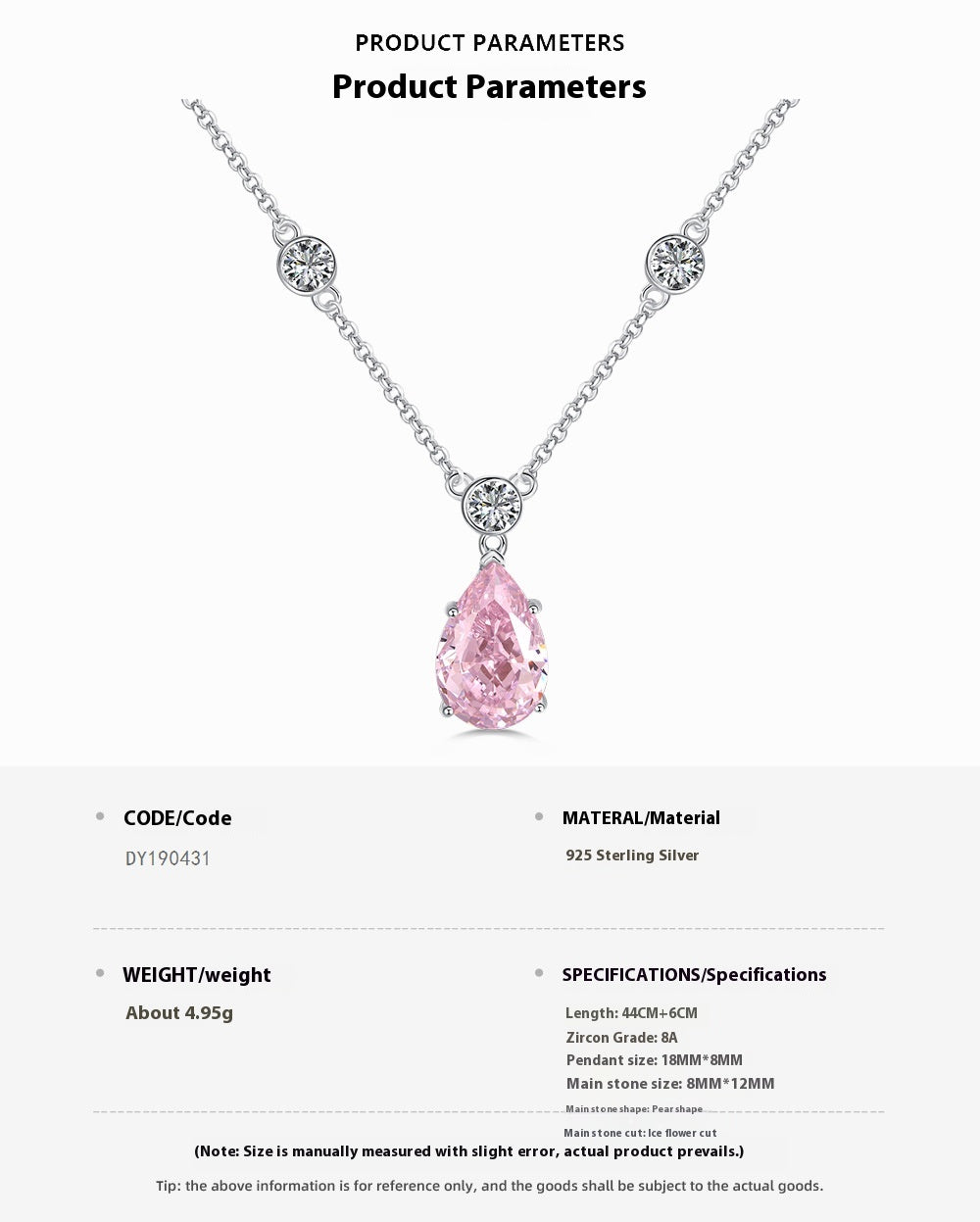 European And American Women's Drop-shaped Necklace