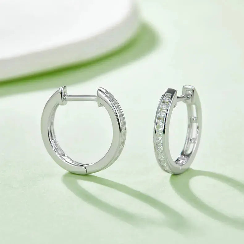 Moissanite Luxury and Fashionable Light Luxury Silver Stud Earrings – S925 Platinum Plated - N&P Colletion