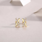 Dream Road - Premium Moissanite Luxury Fashion Light Luxury Jewelry Silver Stud Earrings S925 Silver Electroplated Gold NP Collection