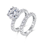 Time Vow - 5-carat Moissan Diamond S925 Sterling Silver And Platinum-plated Diamond Ring