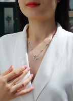 Iris - Moissanite S925 Sterling Silver And Platinum Plating Pendant