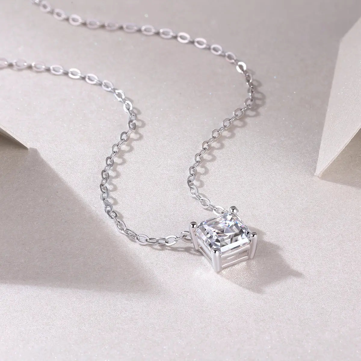 1Eternal – Fashionable & Luxurious Moissanite Necklace, S925 Sterling Silver NP Collection