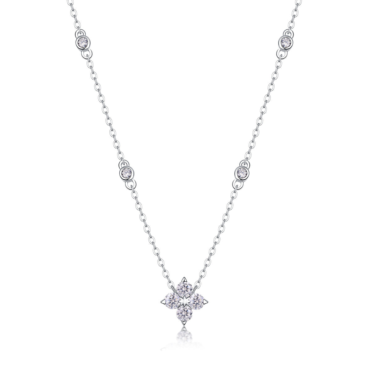 Radiant Star - Moissanite S925 Sterling Silver And Platinum Plating Pendant