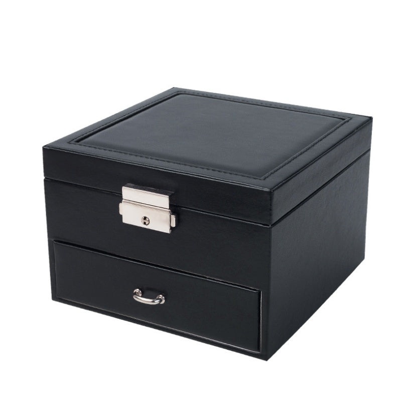 European leather jewelry box