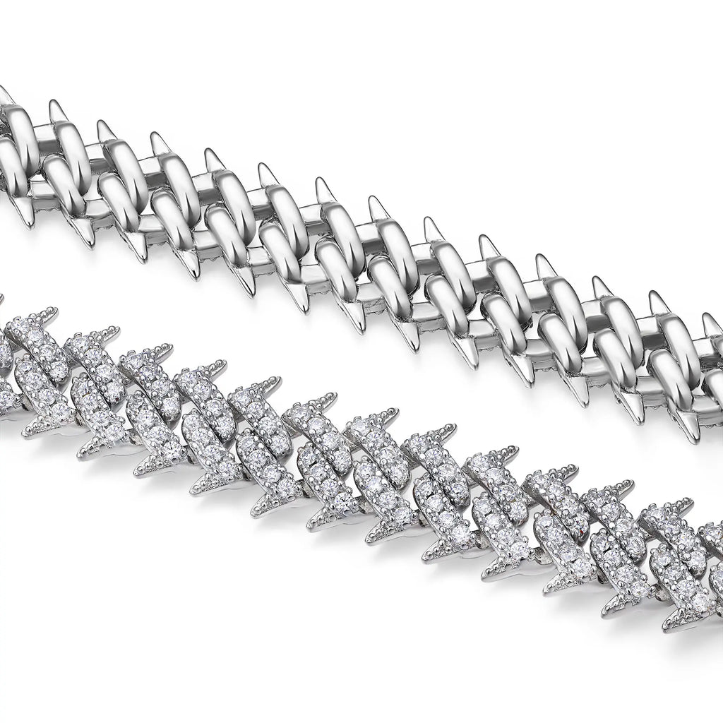 A Luxurious And Fashionable Minimalist Jewelry Bracelet Featuring Top-quality Moissanite, Made Of S925 Silver Electroplated With Platinum. - N&P Colletion