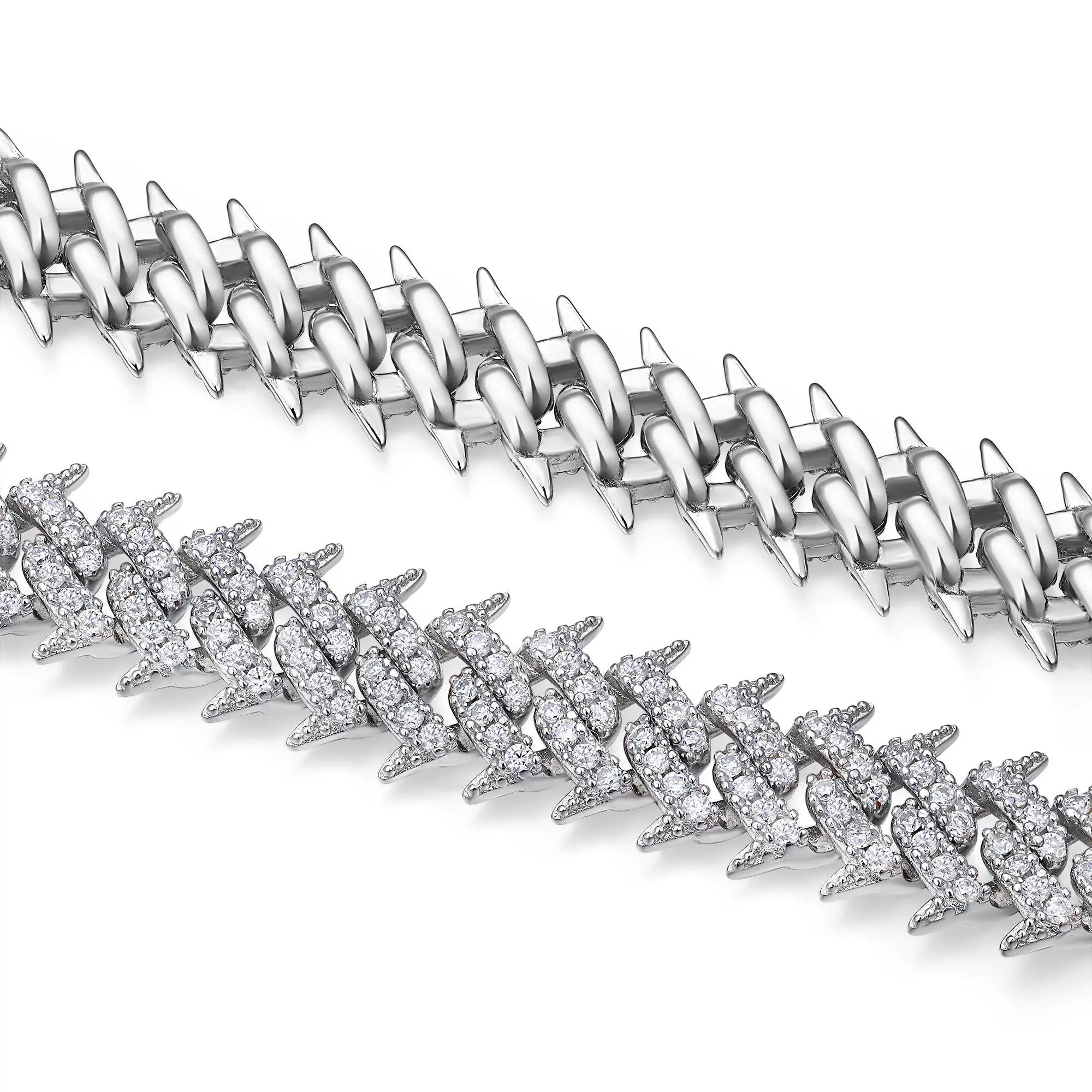 A Luxurious And Fashionable Minimalist Jewelry Bracelet Featuring Top-quality Moissanite, Made Of S925 Silver Electroplated With Platinum. - N&P Colletion