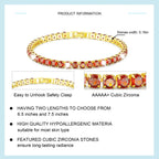 18K Gold Plated Tennis Bracelets for Women Girls CZ June Birthstone Bracelet with Purple Alexandrite Birthday Graduation Mothers Day Jewelry Gifts Teen Her Girlfriend Adults Kids Age Ideas
