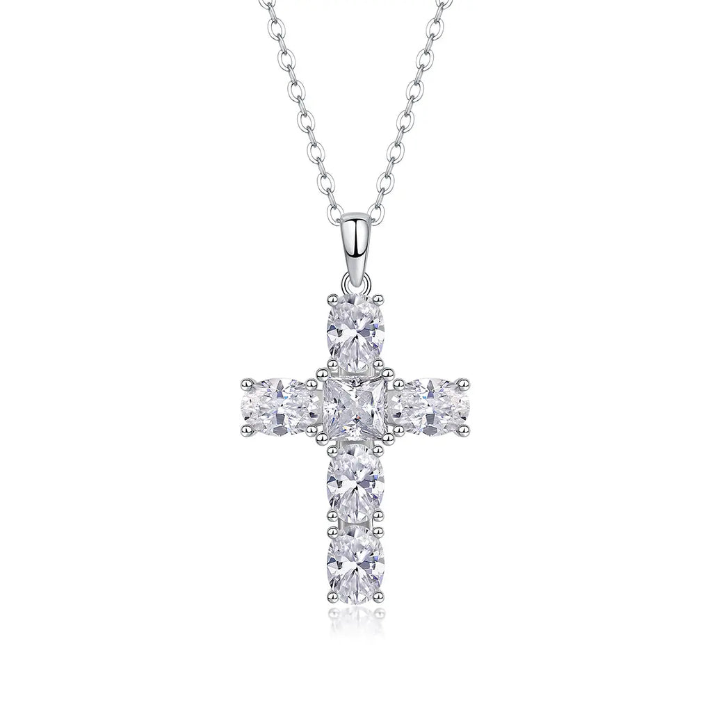 Soul Guidance - Pendant with Moissanite S925 Sterling Silver and Platinum-Plated Diamond