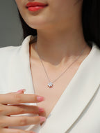 Snowflakes Fluttering - Moissanite S925 Sterling Silver And Platinum Plating