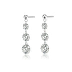 Top-quality Moissanite Luxury And Fashionable Light Luxury Jewelry Silver Stud Earrings S925 Silver Plated Platinum NP Collection