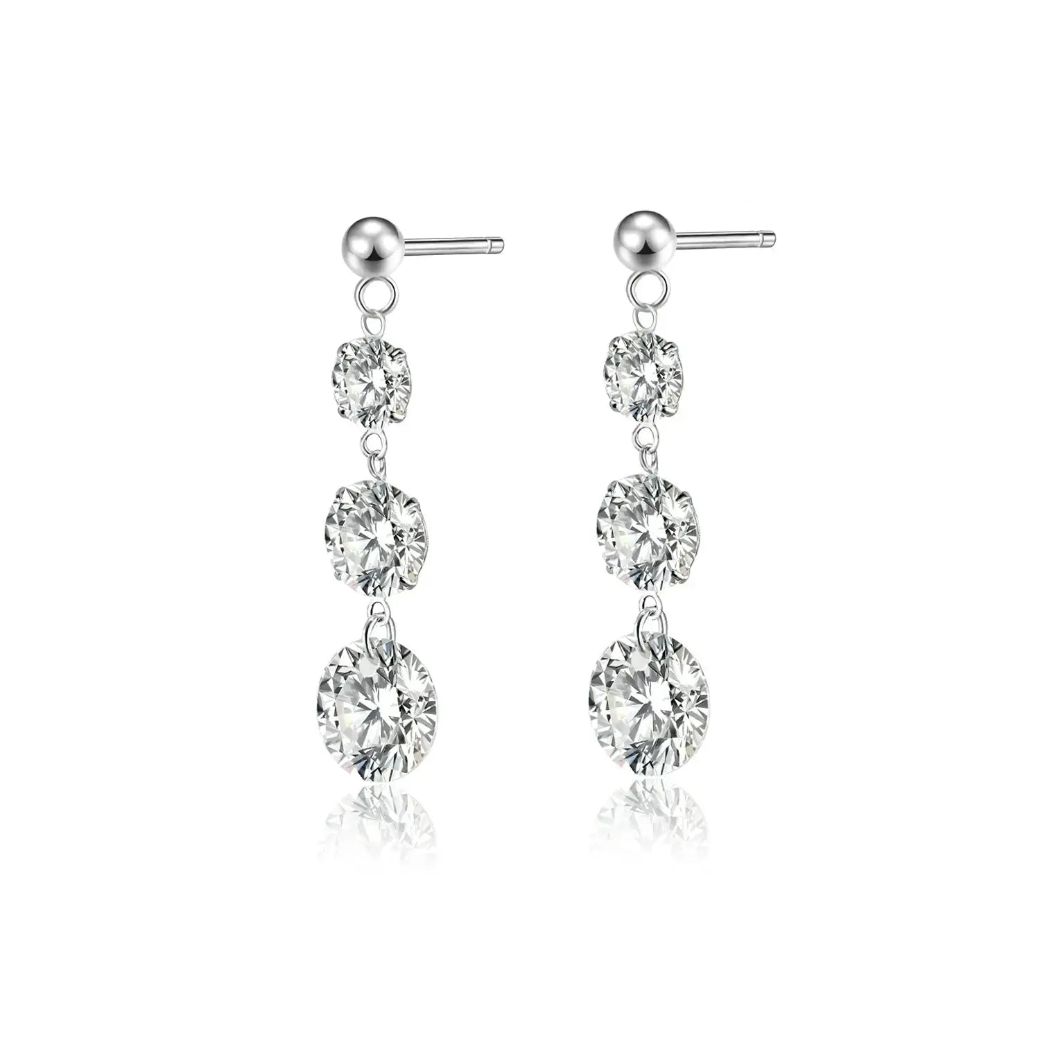 Top-quality Moissanite Luxury And Fashionable Light Luxury Jewelry Silver Stud Earrings S925 Silver Plated Platinum NP Collection