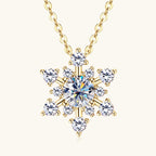 New Ins Style Snowflake Moissanite Necklace