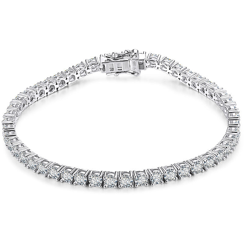S925 Silver Mosan Diamond Bracelet