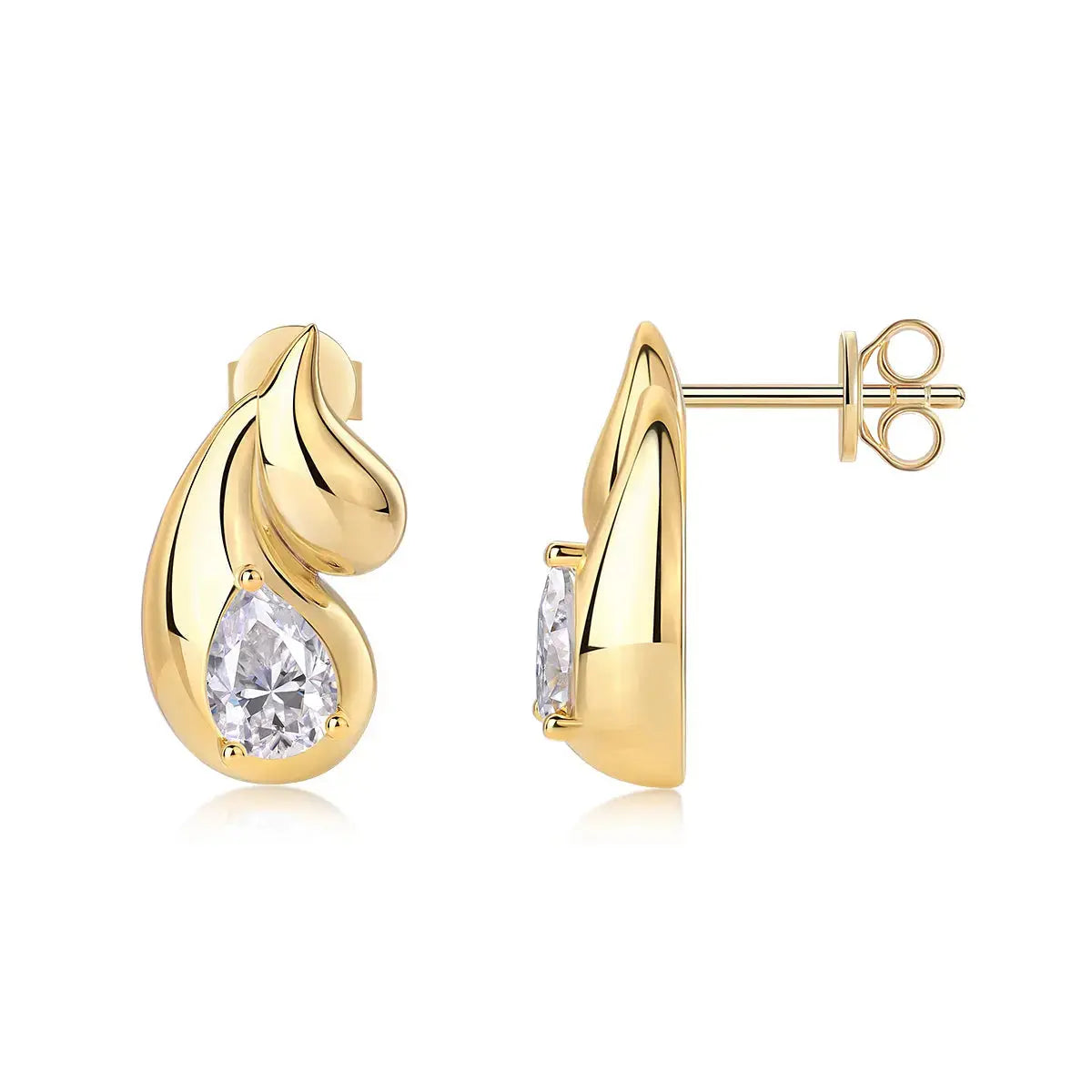 Water Drop - Premium Moissanite Luxury Fashion Light Luxury Jewelry Silver Stud Earrings S925 Silver Electroplated Gold NP Collection