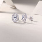 Phantom Night - Moissanite S925 Sterling Silver And Platinum-plated Stud Earrings
