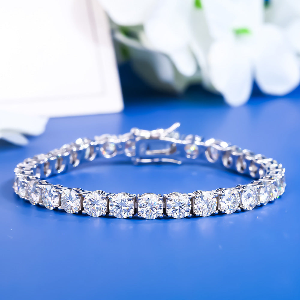 2-6mm Full Set Moissanite Girl S925 Silver Ao Advanced Design Bracelet