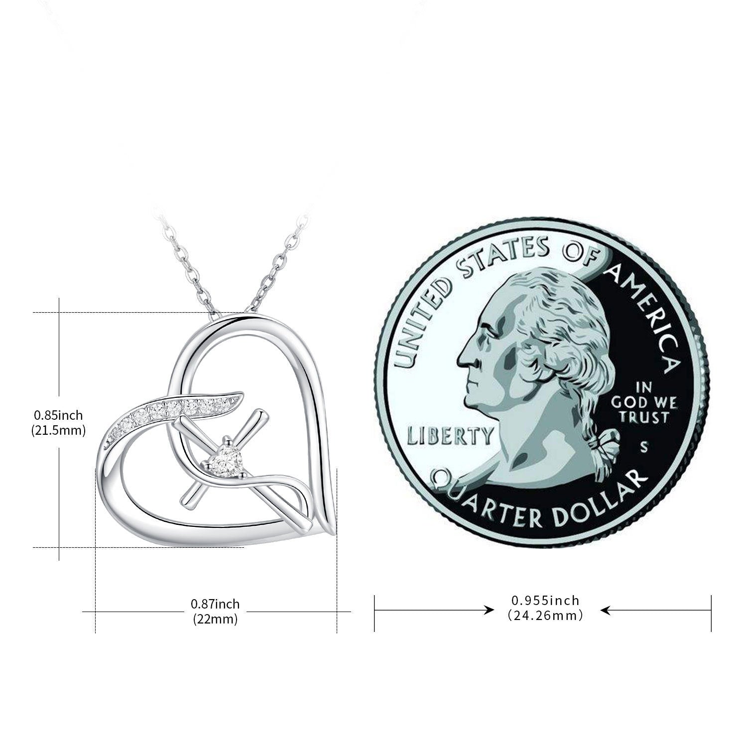 Cross Necklace 925 Sterling Silver Love Heart Infinity Faith Necklace Hope Pendant Cross