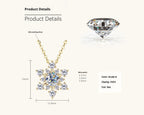 New Ins Style Snowflake Moissanite Necklace