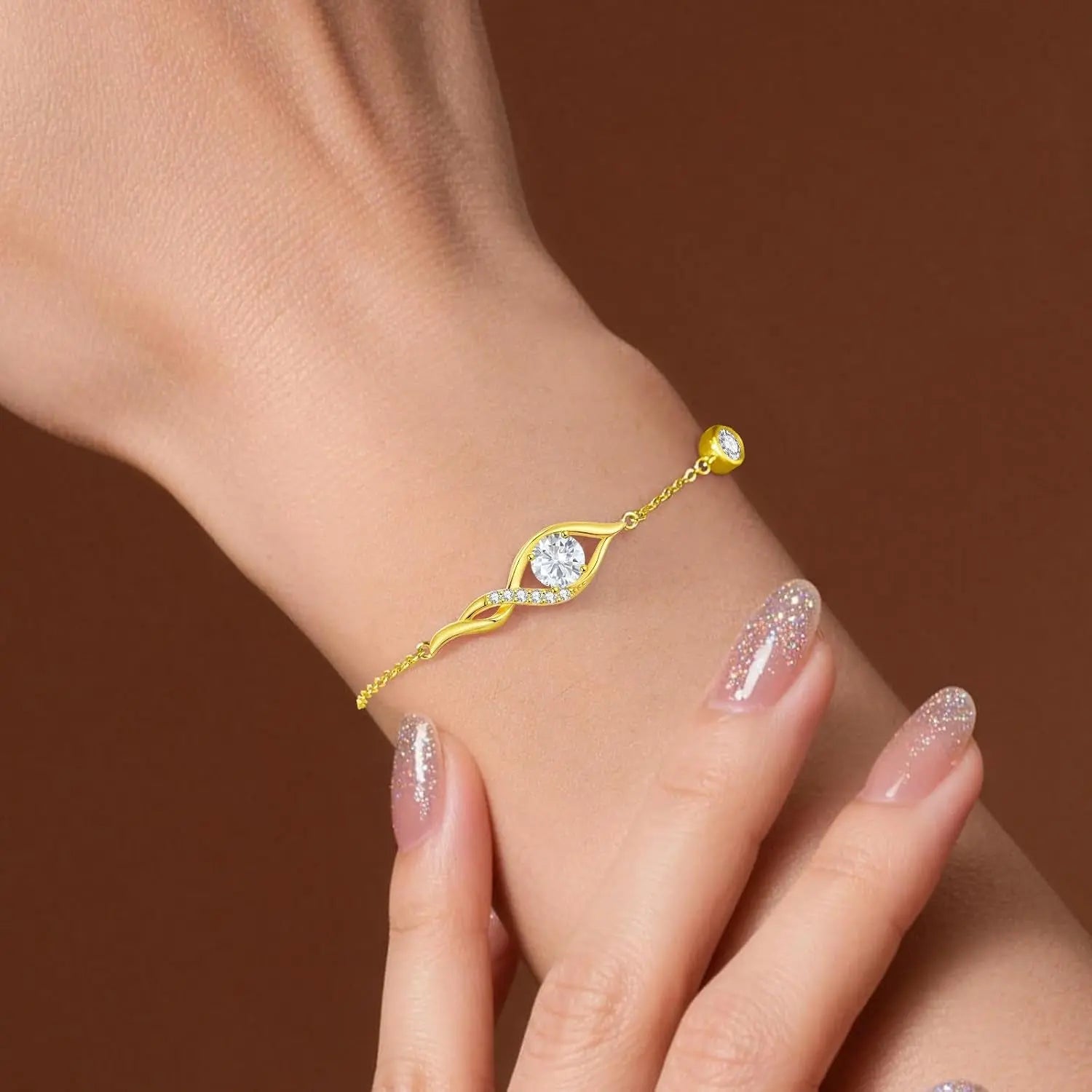 1CT Moissanite Infinity Bracelet