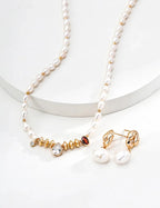 Natural Pearl Zircon Necklace