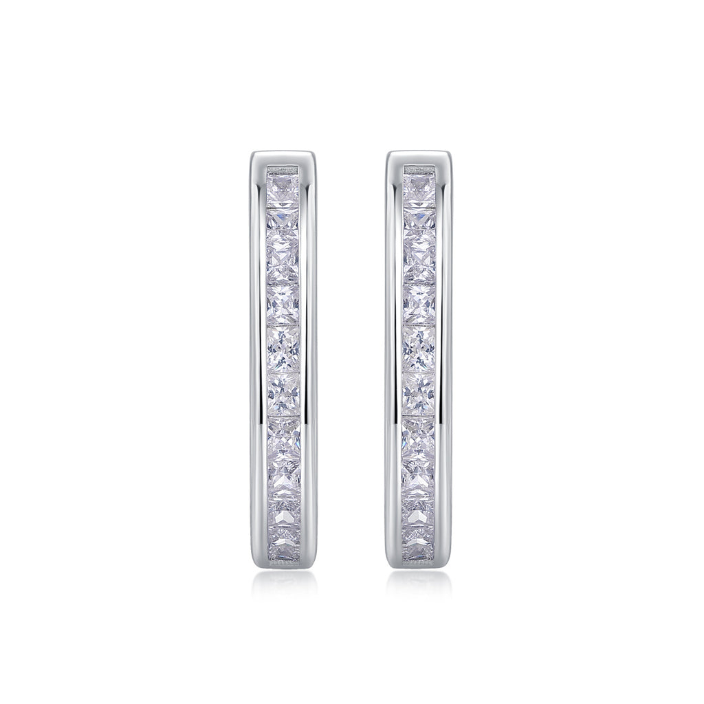 Touch Tenderness - Moissanite S925 Sterling Silver And Platinum-plated Stud Earrings