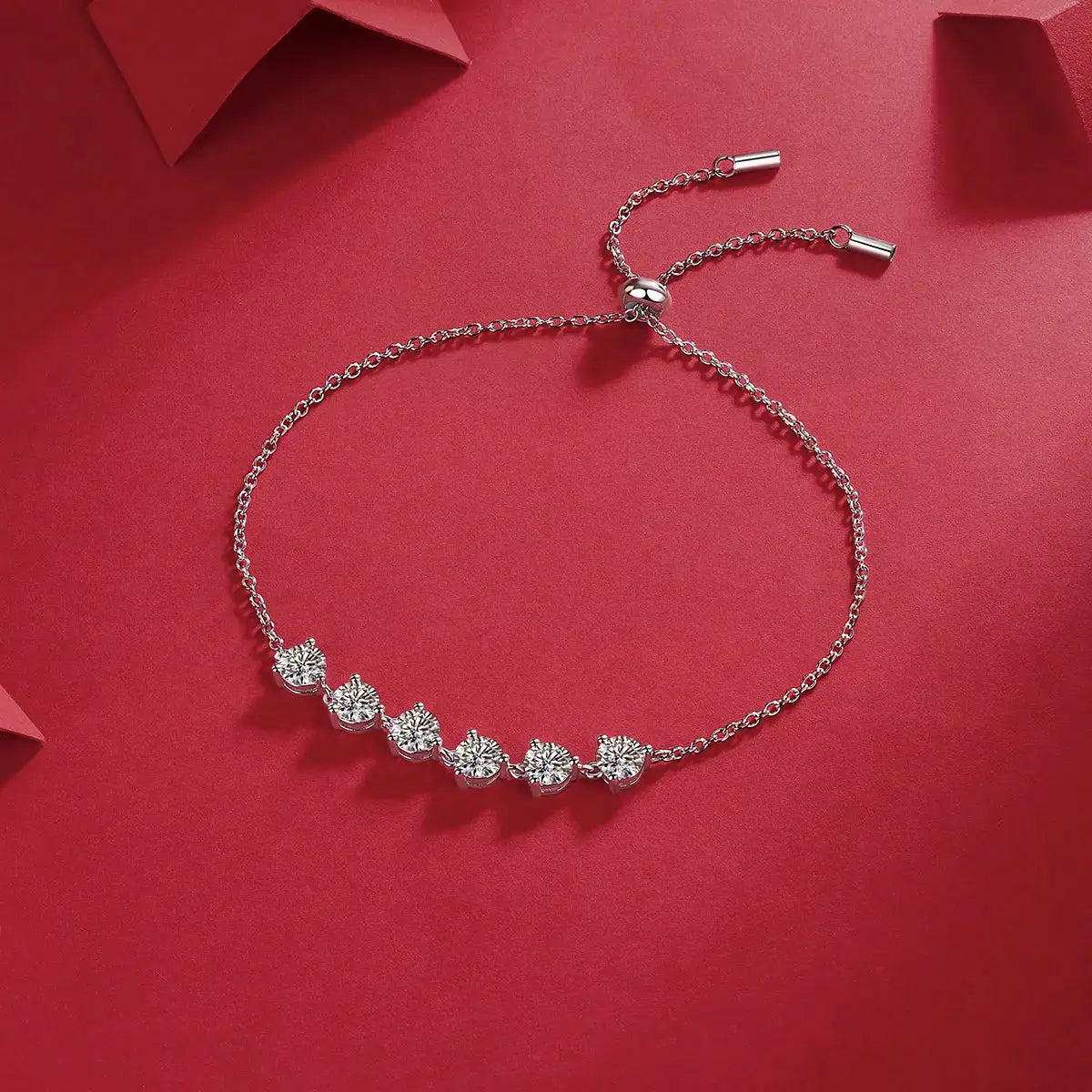 Dreamy Beauty Permeates - A Fashionable And Light Luxury Jewelry Silver Bracelet And Bracelet Set With Top-quality Moissanite, S925 Silver-plated Platinum NP Collection