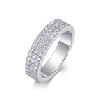 Luxurious & Fashionable Light Luxury Moissanite Silver Ring – S925 Platinum Plated NP Collection