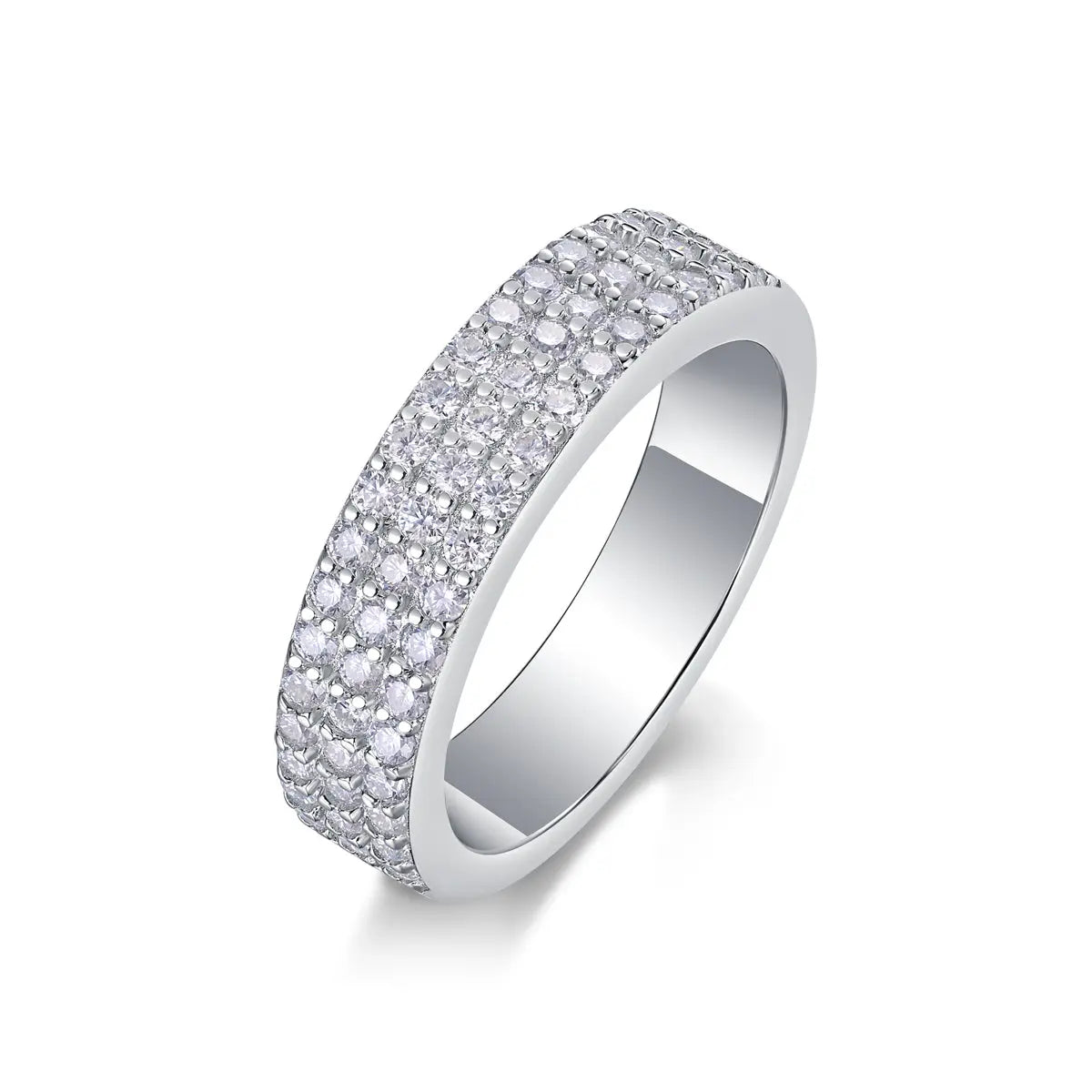 Luxurious & Fashionable Light Luxury Moissanite Silver Ring – S925 Platinum Plated NP Collection