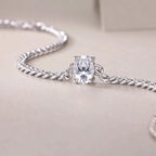 Breakthrough - Set With Top-quality Moissanite, Fashionable And Light Luxury Jewelry Silver Bracelet S925, Silver-plated Platinum NP Collection