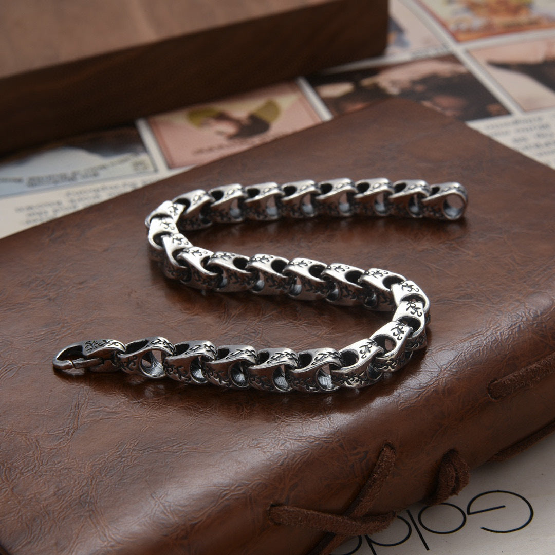 Men's Fashion Brand Sterling Silver Bracelet