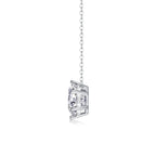 1Afternoon Rose Diamond Jewelry Pendant Set with 1-Carat, 2-Carat and 3-Carat Moissanite S925 Sterling Silver and Platinum Plating
