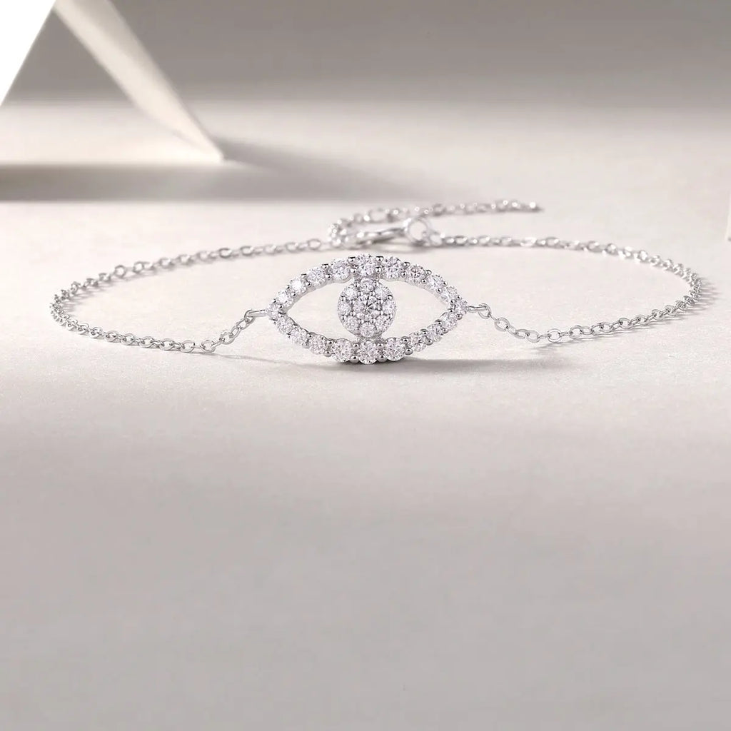 1Wishing Elf Luxury Fashion Mosan Diamond S925 Silver Bracelet NP Collection