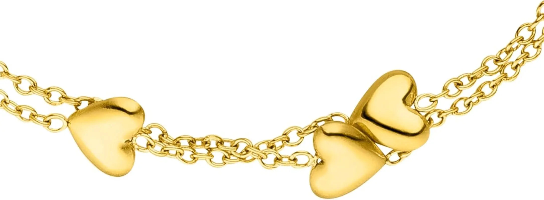 Bracelet Heart– 14K Gold Plated Stainless Steel 