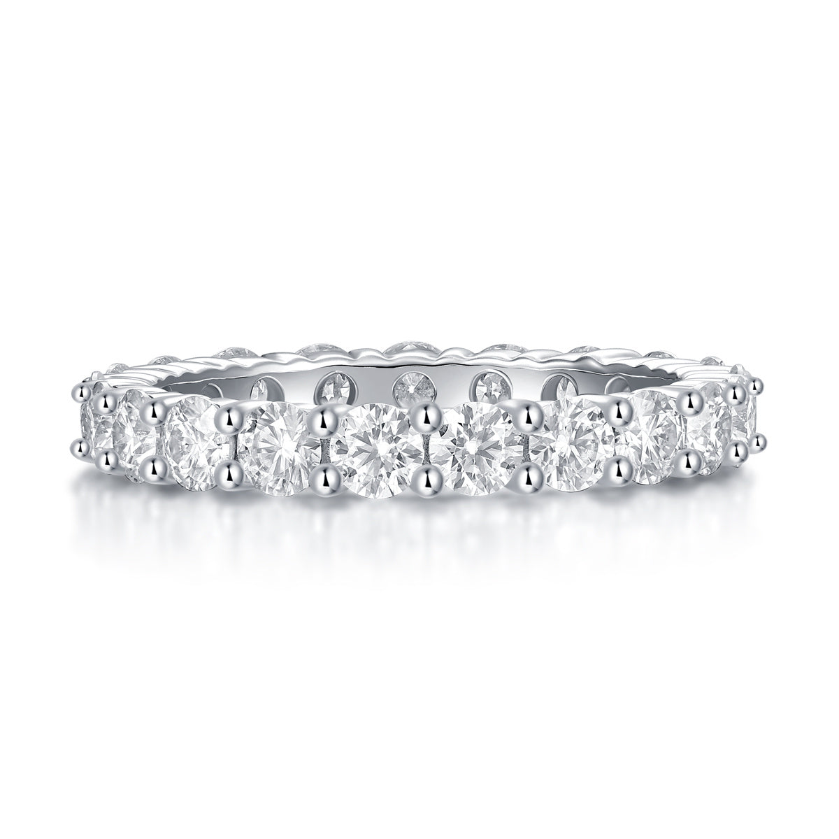 Wedding Ring Set With Top-quality Moissan S925 Silver And Platinum-plated Diamond