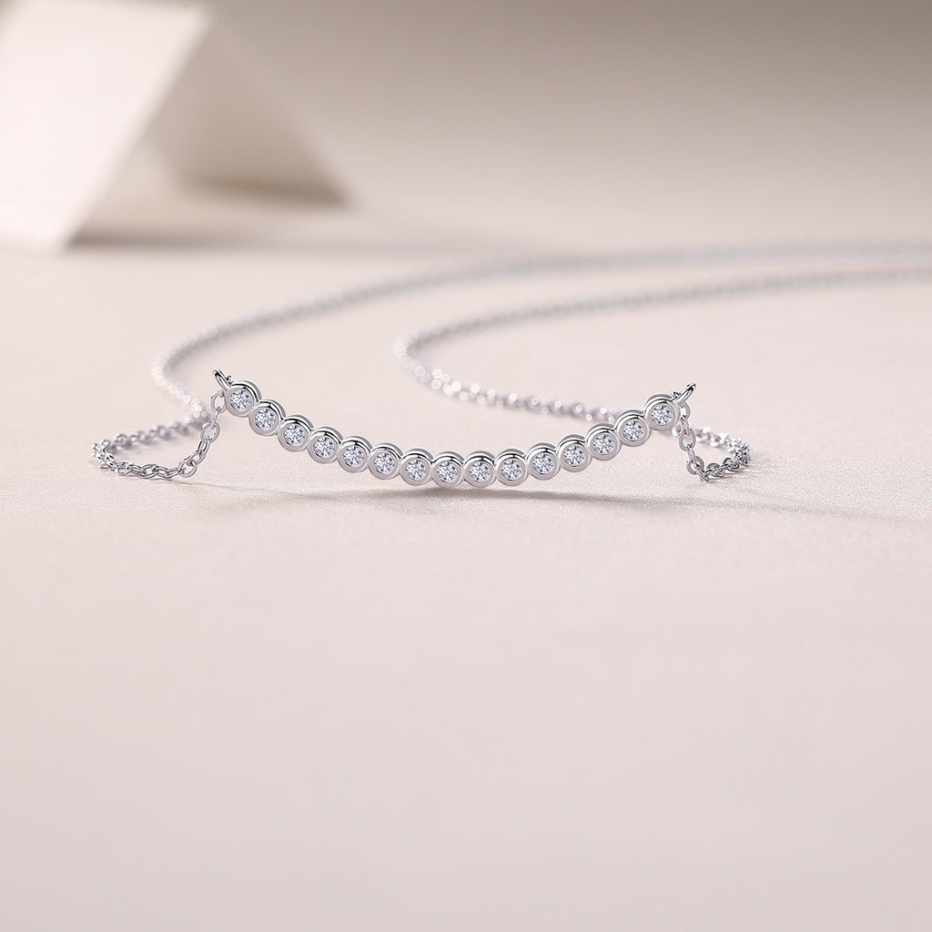 Floating World - Moissanite S925 Sterling Silver And Platinum-plated Pendant