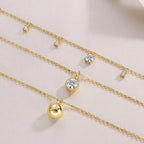 1-Carat Luxury Minimalist Moissanite S925 Gold-Plated Silver Pendant Necklace NP Collection