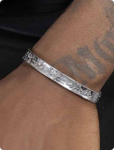 925 Sterling Silver Graffiti Bracelet