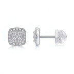 Mini Moissanite Stud Earrings – S925 Sterling Silver Platinum-Plated